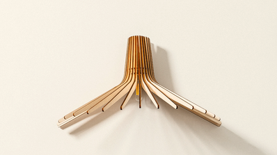 Luminaire en bois design - Atelier Loupiote