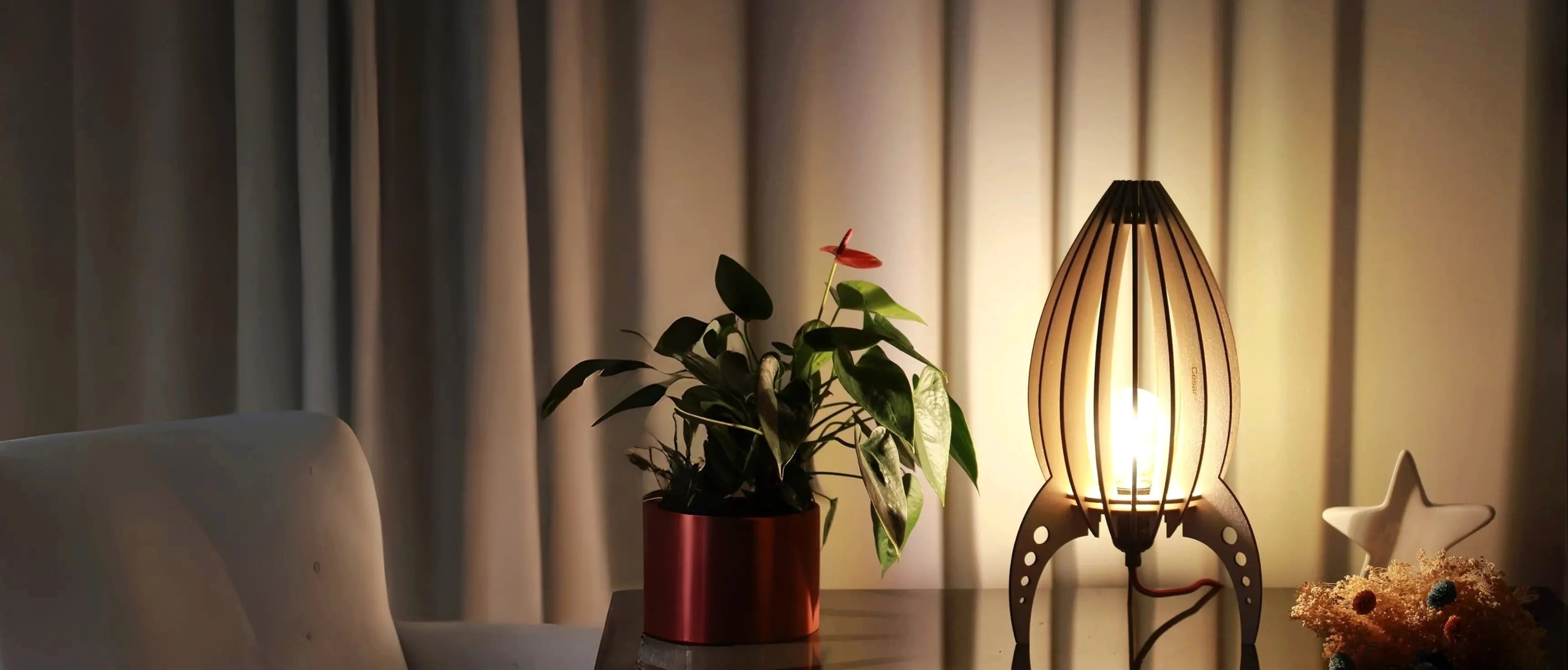 Luminaires en bois design fabriqués en France - Atelier Loupiote